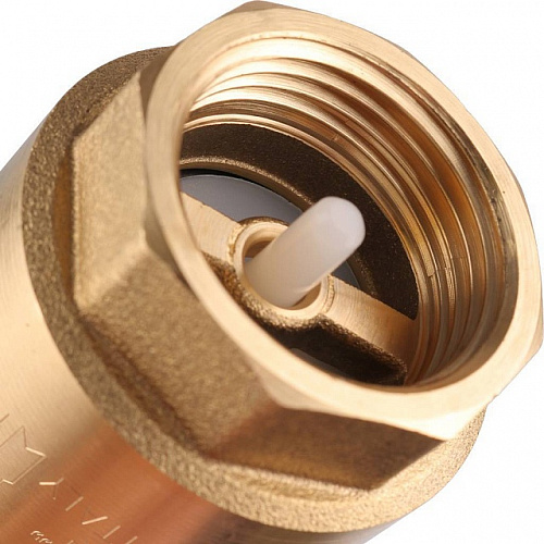 Обратный клапан пружинный, латунный STOUT (с пластиковым седлом) 1&amp;quot; ВВ