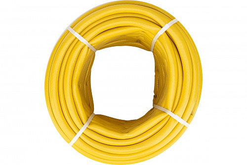 Шланг поливочный армированный ПВХ 3-х слойный ЖЕЛТЫЙ СИБРТЕХ ДАЧНИК 3/4&amp;quot; - 9атм (50м)