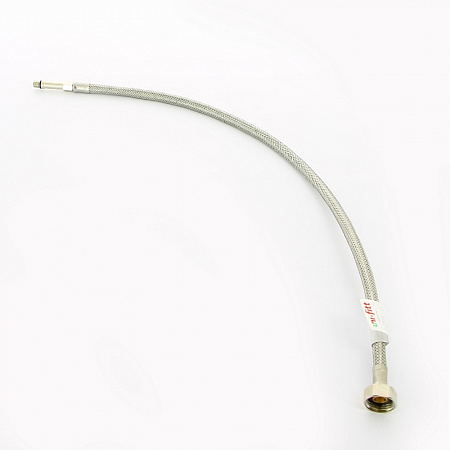 Гибкая подводка для смесителя UNI-FITT МL8х1 - 1/2&quot;, 60 см, удлиненный штуцер, DN 6, оплётка из нерж