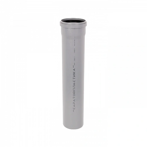 ПВХ Труба канализационная САРАТОВПЛАСТИКА (СЕРАЯ) Ø110х2000мм, 2,7мм, материал ПП