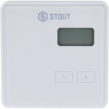 Регулятор комнатный STOUT беспроводной R-8b, белый, 2xAAA
