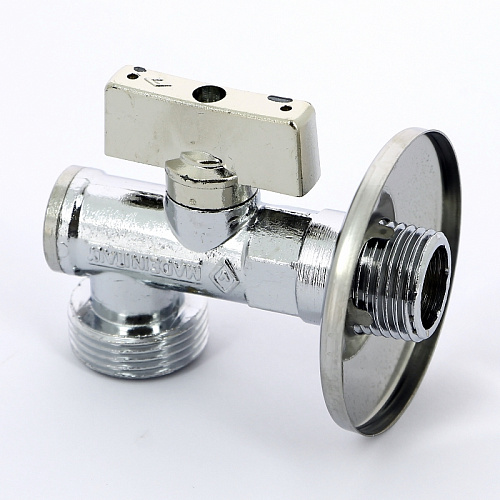 Кран шаровой потребительный угловой BUGATTI флажок MIAMI с фильтром для стиральной машины 1/2&amp;quot;x3/4&amp;quot;