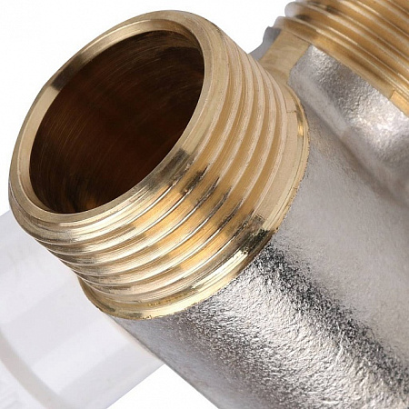 Коллектор распределительный вентильный STOUT никель 3/4&quot;x1/2&quot; -3 выхода, (белые ручки), евроконус