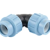 ПНД Уголок соединительный компрессионный UNIPUMP пластиковый Ø32х32-90°