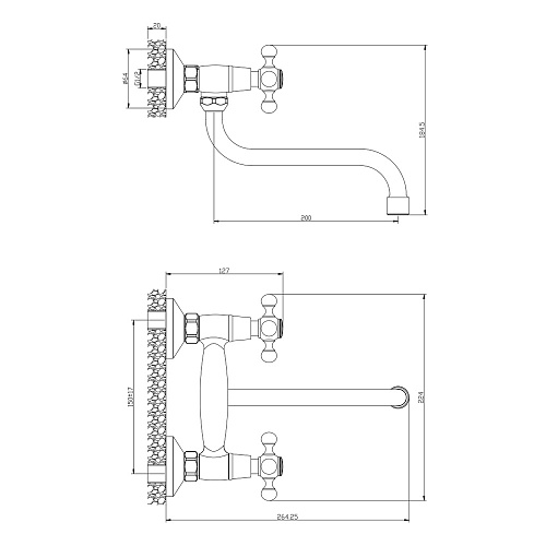Смеситель для кухни OLIVE'S GIRONA 01410GRG хром, латунь, уп. (10 шт)