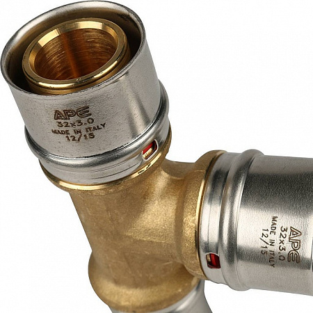МП Тройник переходной пресс для металлопласта STOUT Ø32х32х26
