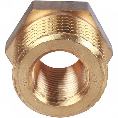 Футорка резьбовая латунная STOUT без покрытия 3/8&quot;x1/8&quot; ВН