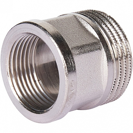Переход под ключ резьбовой латунный STOUT никель 3/4&quot;х1&quot; ВН