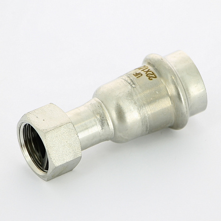 НП Муфта с накидной гайкой пресс из нержавейки UNI-FITT фитинг Ø22x1/2&quot; НГ