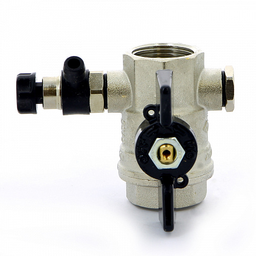 Кран шаровой BUGATTI OREGON 332 бабочка 3/4&amp;quot; ВВ, с дренажем и воздухоотводчиком
