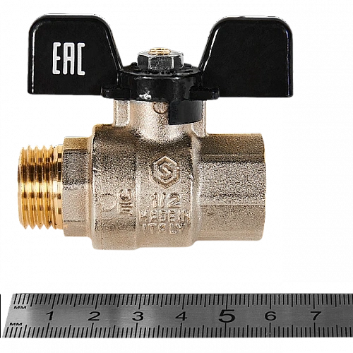 Кран шаровой полнопроходной, ВР/НР, ручка бабочка 1/2&amp;quot; STOUT