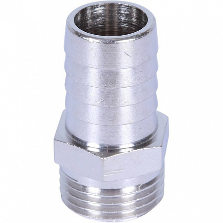 Штуцер резьбовой латунный STOUT никель 1/2&quot;x18мм Н