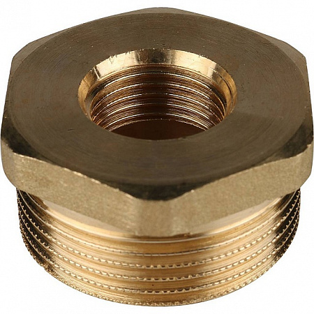 Футорка резьбовая латунная STOUT без покрытия 11/4&quot;x1/2&quot; ВН
