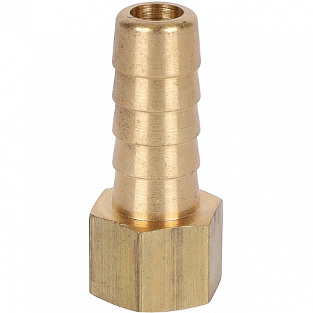 Штуцер резьбовой латунный STOUT без покрытия 1/8&quot;x10мм В
