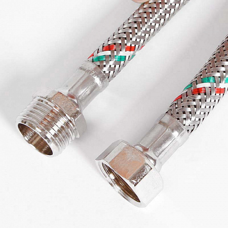 UNI-FITT Гибкая подводка НВ 1/2&quot;, 80 см, DN 8, оплётка из нерж. стали