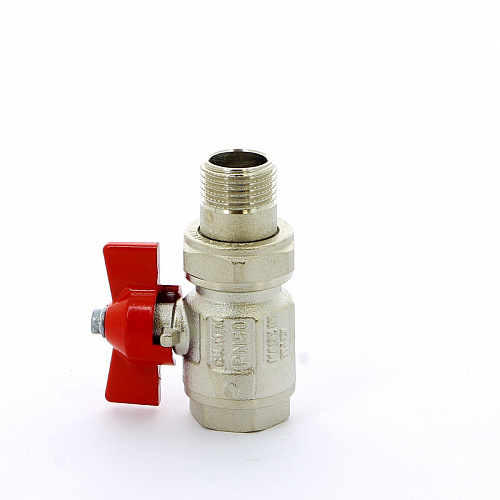 Кран шаровой с американкой ITAP IDEAL ART 098 бабочка 1/2&amp;quot; никель, полнопроходной (26096)