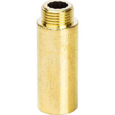 Удлинитель резьбовой латунный STOUT без покрытия 1/2&quot;x60мм ВН