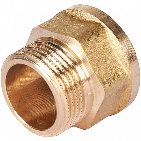 Переход под ключ резьбовой латунный STOUT без покрытия 3/4&quot;х3/4&quot; ВН