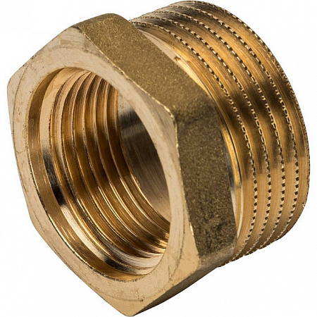Футорка резьбовая латунная STOUT без покрытия 1&quot;x3/4&quot; ВН