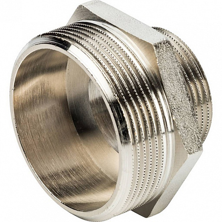 Ниппель переходной резьбовой латунный STOUT никель 2&quot;x11/4&quot; Н