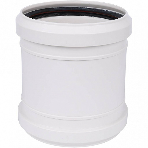 ПВХ Муфта канализационная ремонтная SINIKON КОМФОРТ ПЛЮС белая Ø110, проходная