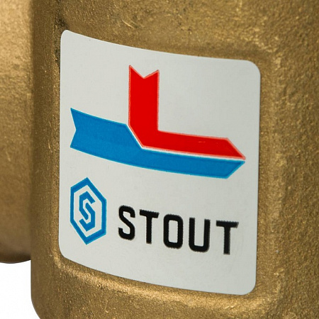 Клапан трехходовой термостатический смесительный STOUT 11/4&quot; Н (70°С)