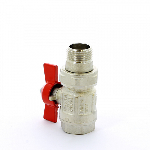 Кран шаровой с американкой ITAP IDEAL ART 098 бабочка 3/4&amp;quot; никель, полнопроходной (26097)