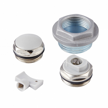 Комплект для монтажа радиаторов ROYAL THERMO 3/4'' без кронштейнов, серебристый (НС-1156765)
