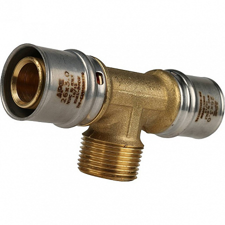 МП Тройник резьбовой пресс для металлопласта STOUT Ø26х3/4&quot;х26 Н
