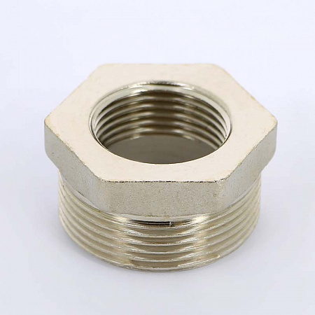 Футорка резьбовая латунная UNI-FITT никель 11/2&quot;х1&quot; ВН