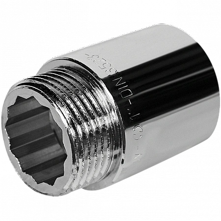 Удлинитель резьбовой латунный STOUT хром 1&quot;x40мм ВН
