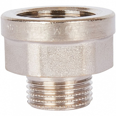 Переход под ключ резьбовой латунный STOUT никель 1/2&quot;х3/8&quot; ВН