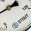 Термометр биметаллический погружной STOUT Ø100-1/2&amp;quot;, гильза 75 мм, +120°C