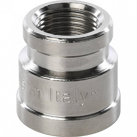 Муфта переходная резьбовая латунная STOUT никель 1/2&quot;X3/8&quot; В