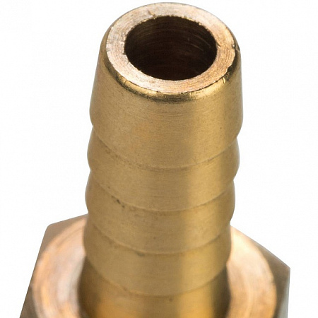 Штуцер резьбовой латунный STOUT без покрытия 1/4&quot;x10мм В