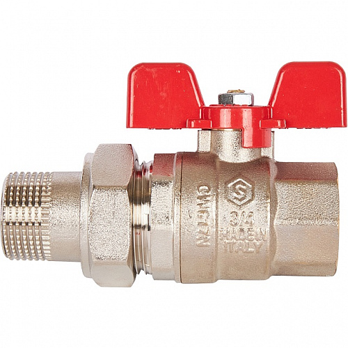Кран шаровой с американкой STOUT бабочка EPDM 3/4&amp;quot;