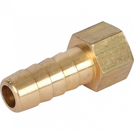 Штуцер резьбовой латунный STOUT без покрытия 1/8&quot;x10мм В