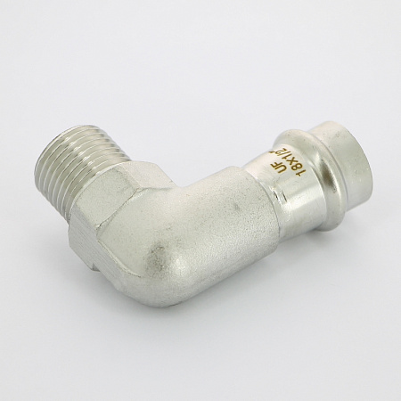 НП Угол резьбовой пресс из нержавейки UNI-FITT фитинг Ø18x1/2&quot; Н