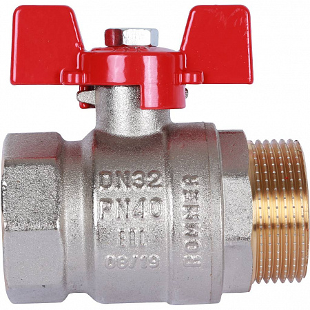 Кран шаровой ROMMER бабочка 11/4&quot; ВН