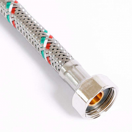 UNI-FITT Гибкая подводка для смесителя МL10х1 - 1/2&quot;, 80 см, удл. штуцер, DN 8, оплётка из нерж. ста