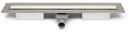 Линейный желоб из нержавеющей стали с поворотным сифоном на 360° с боковым сливом D50