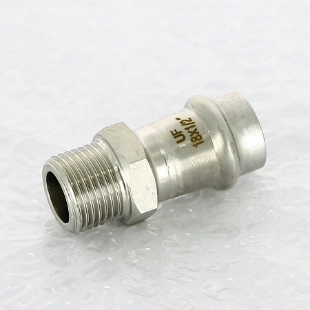 НП Муфта резьбовая пресс из нержавейки UNI-FITT фитинг Ø18x1/2&quot; Н