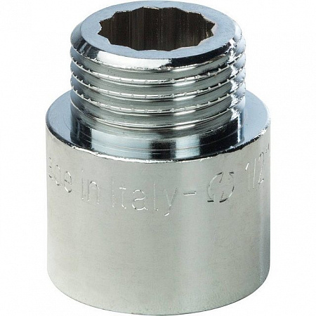 Удлинитель резьбовой латунный STOUT хром 1/2&quot;x40мм ВН (легкая версия)