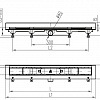 Душевой трап-лоток пристенный MCH Chudej боковой слив Ø40, рамка пластик, 350мм LINE черный мат