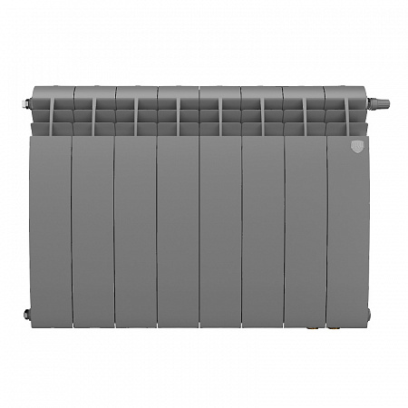 Радиатор биметаллический ROYAL THERMO BILINER SILVER SATIN VDR 500x10 секций, серый (НС-1309746)