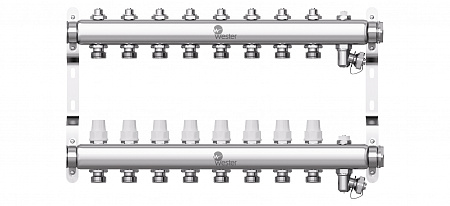 Коллекторная группа WESTER W903.8 нержавейка 1&quot;x3/4&quot; EK -8 выходов, без расходомеров