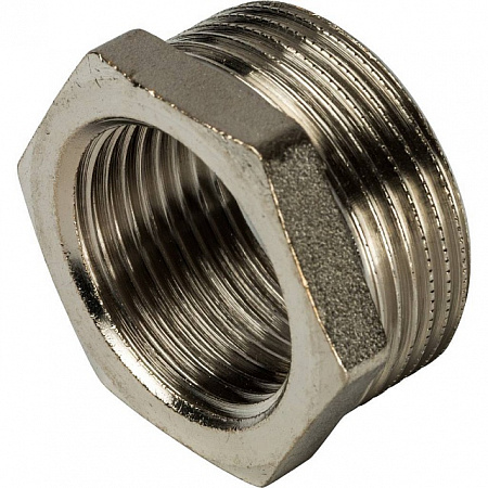 Футорка резьбовая латунная STOUT никель 11/2&quot;x11/4&quot; ВН