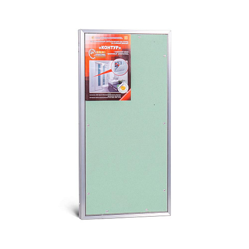 Люк потайной АЛЮМИНИЕВЫЙ со съемной дверцей (НАЖИМНОЙ) ПРАКТИКА &amp;quot;КОНТУР&amp;quot; КР 30x60