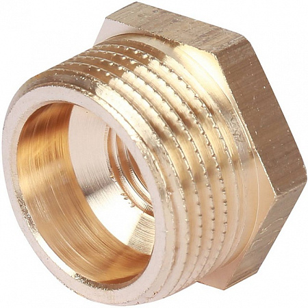 Футорка резьбовая латунная STOUT без покрытия 3/4&quot;x1/4&quot; ВН