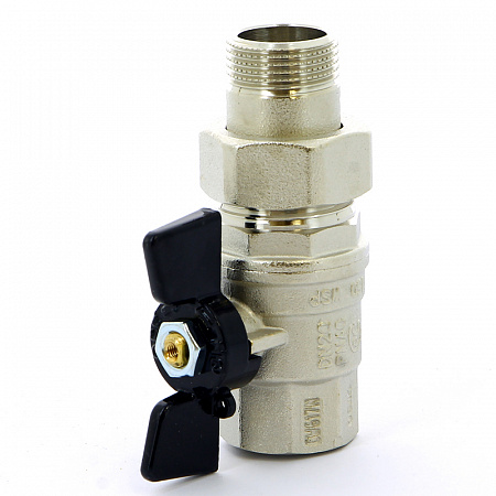 Кран шаровой с американкой BUGATTI OREGON 322 бабочка 3/4&quot; полнопроходной